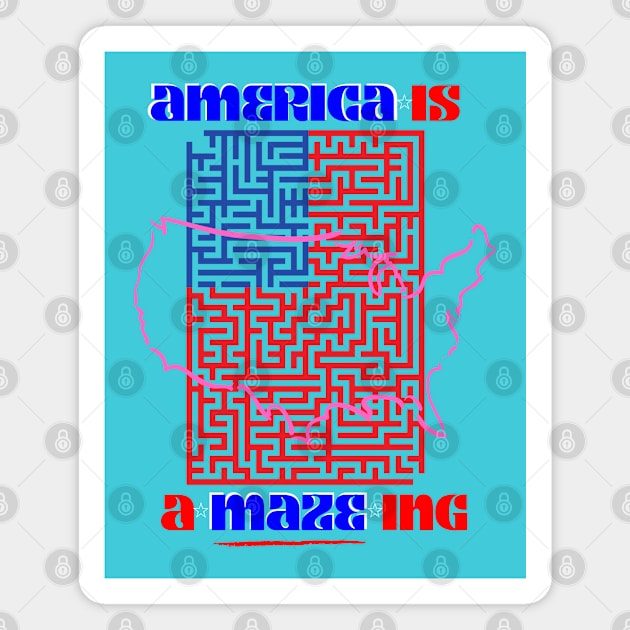 America Is A-Maze-ing 2 Magnet by stadia-60-west